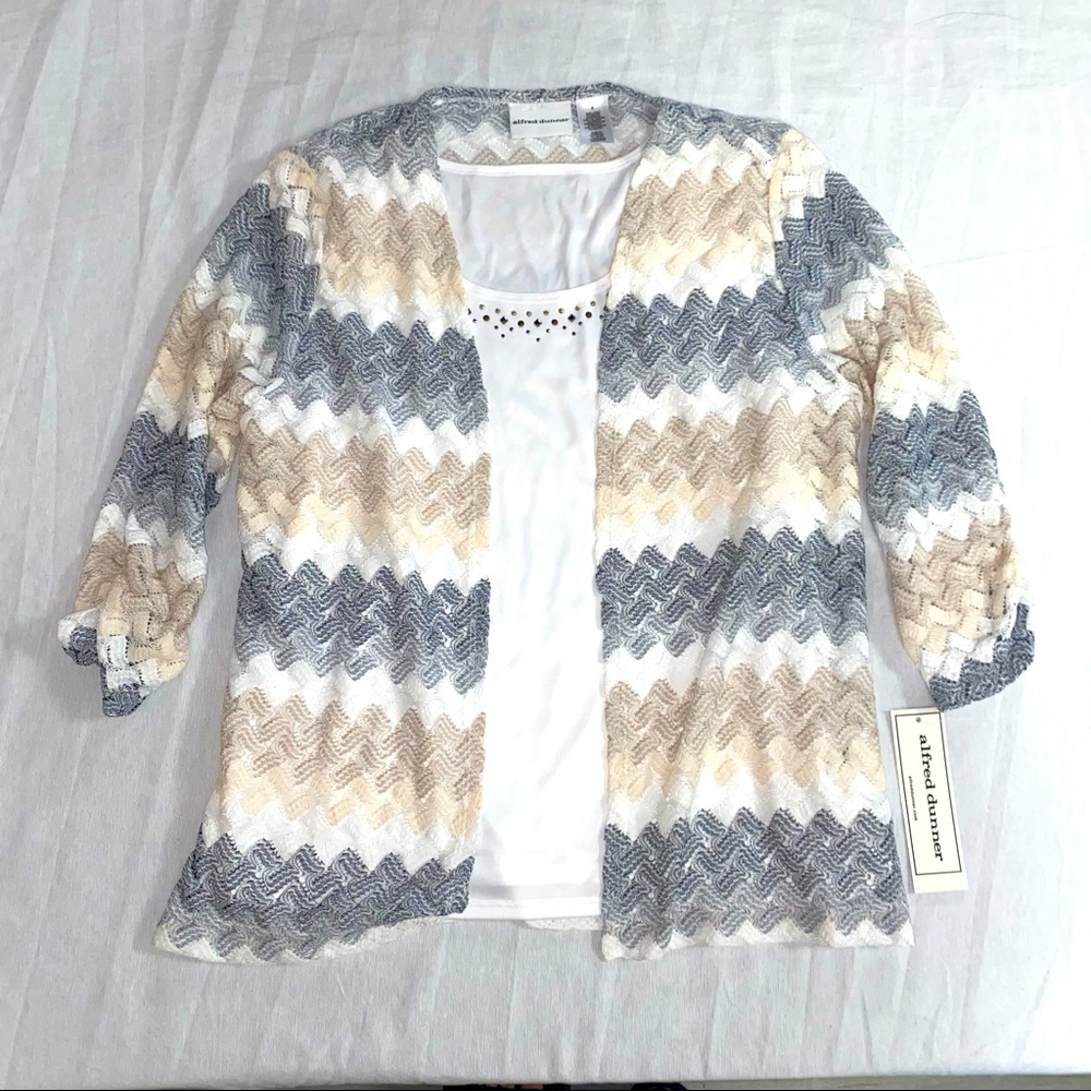 Alfred Dunner Blouse lace and rhinestone detail